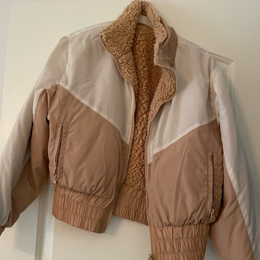 WORN ONCE!!!  REVISABLE jacket!